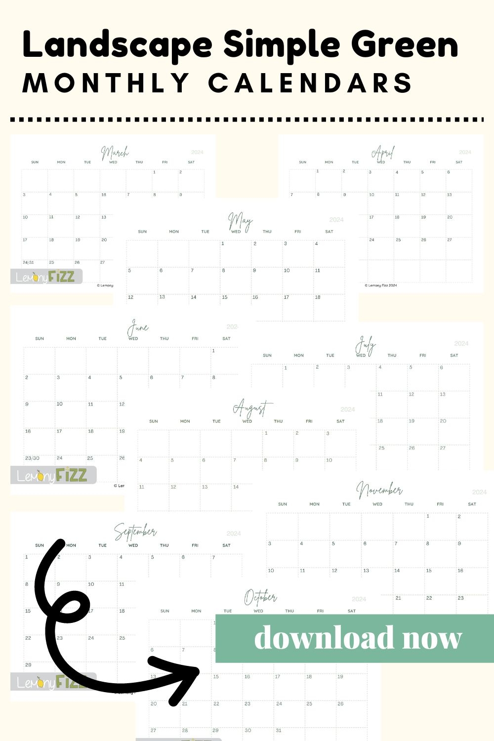 Free Printable Calendar Landscape