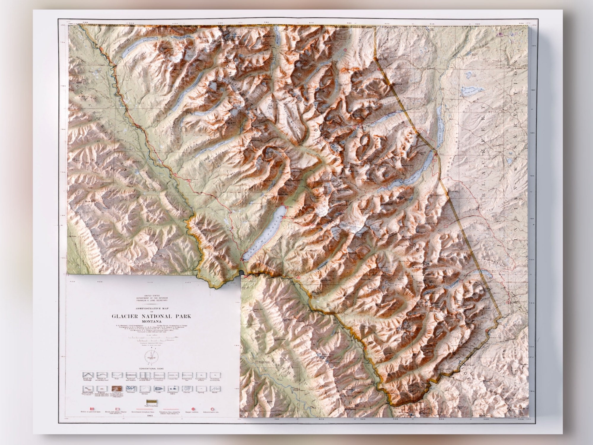 Printable Map Of Glacier National Park