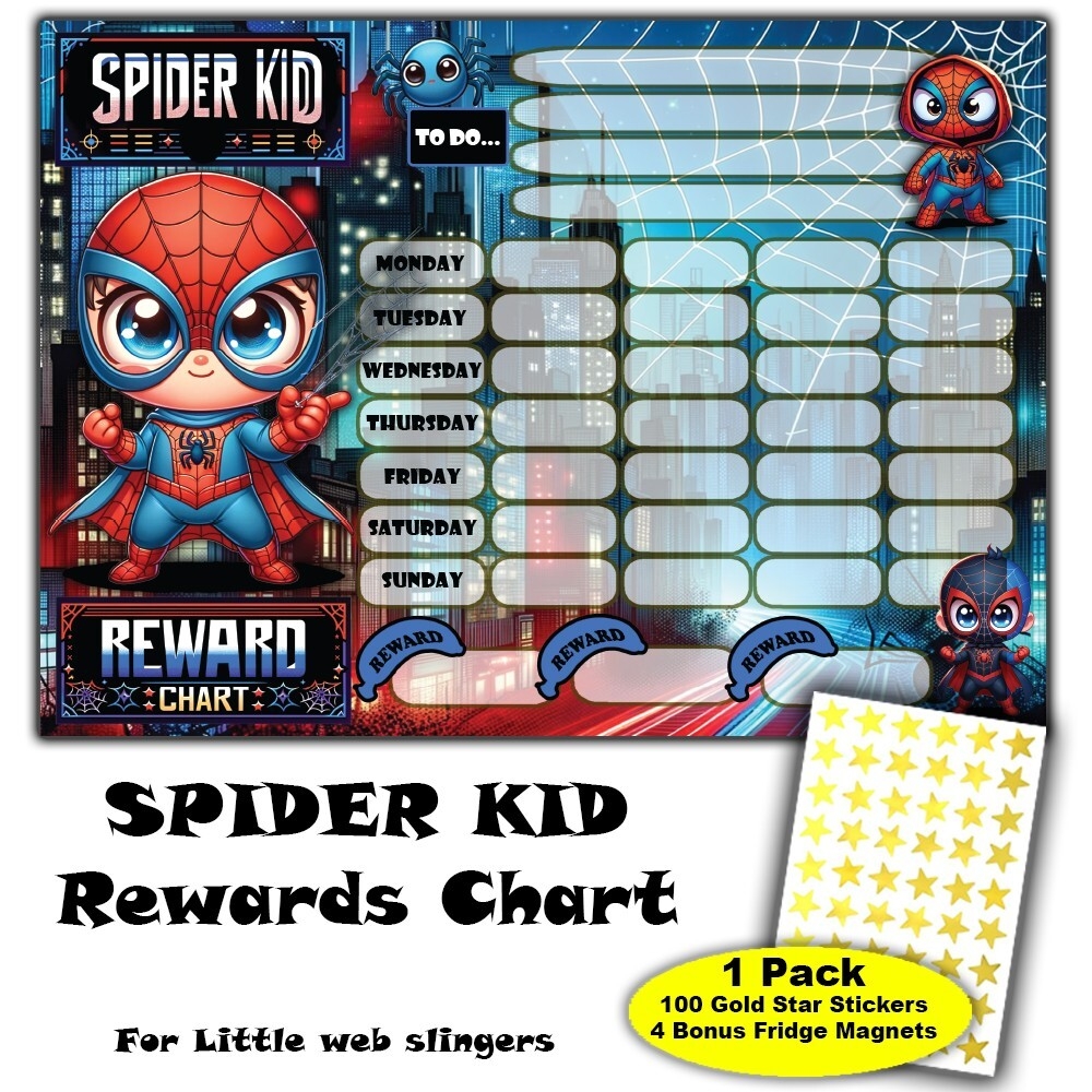 Customizable Spiderman Reward Chart Printable