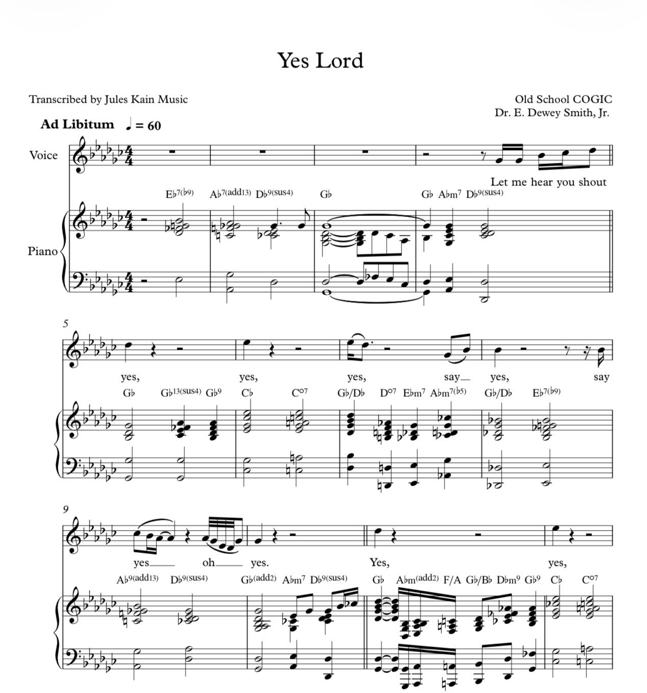 Gospel Sheet Music Transcriptions Gospel Chord Charts Choir Parts MIDI And More Jules Kain Music