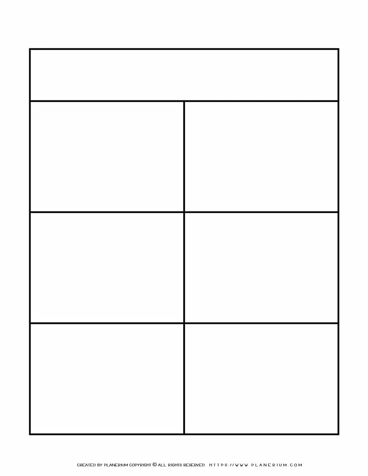 Printable 6 Column Chart Template