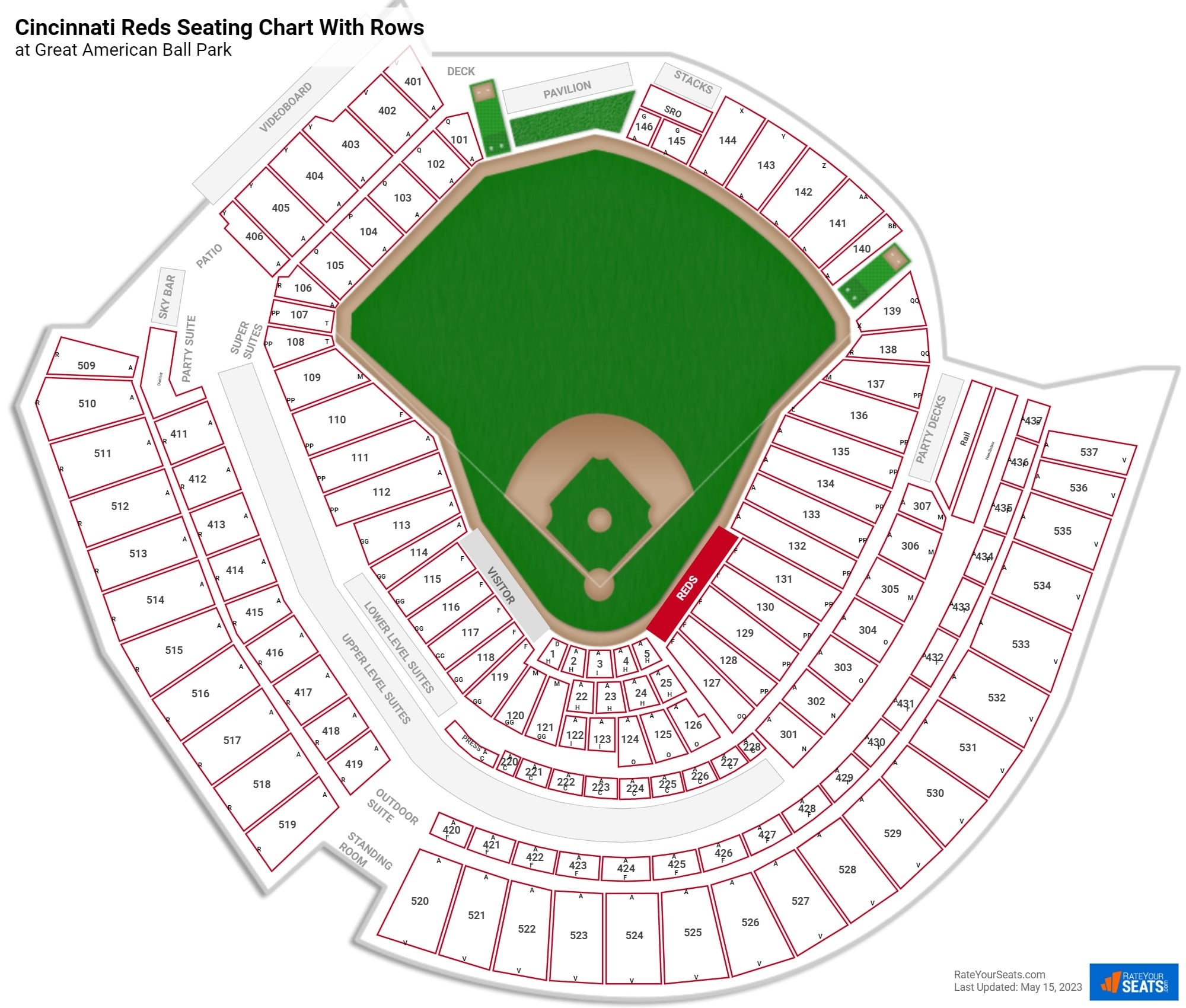 Printable Seating Chart Bricktown Ballpark