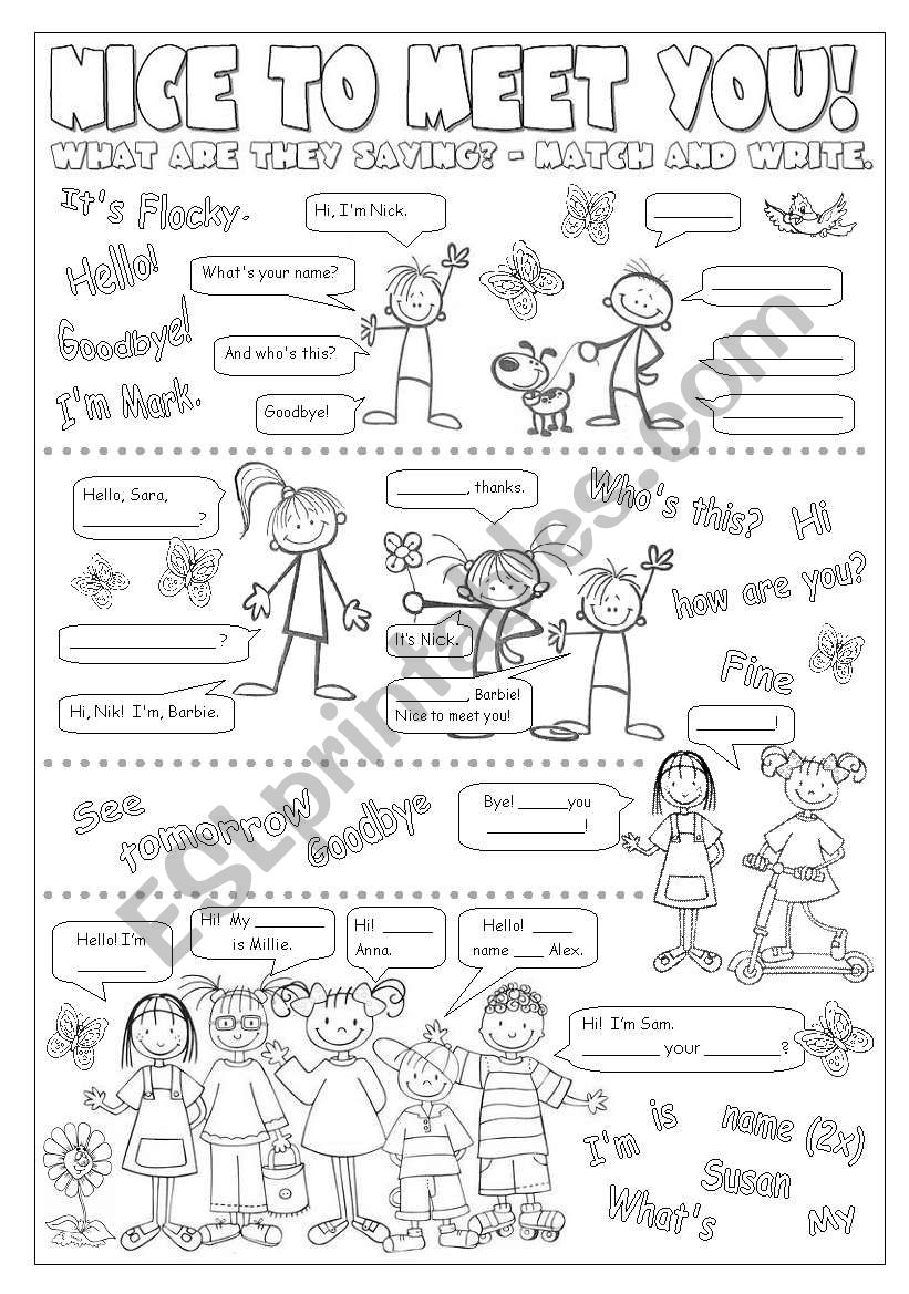 Greetings ESL Worksheet By Alenka