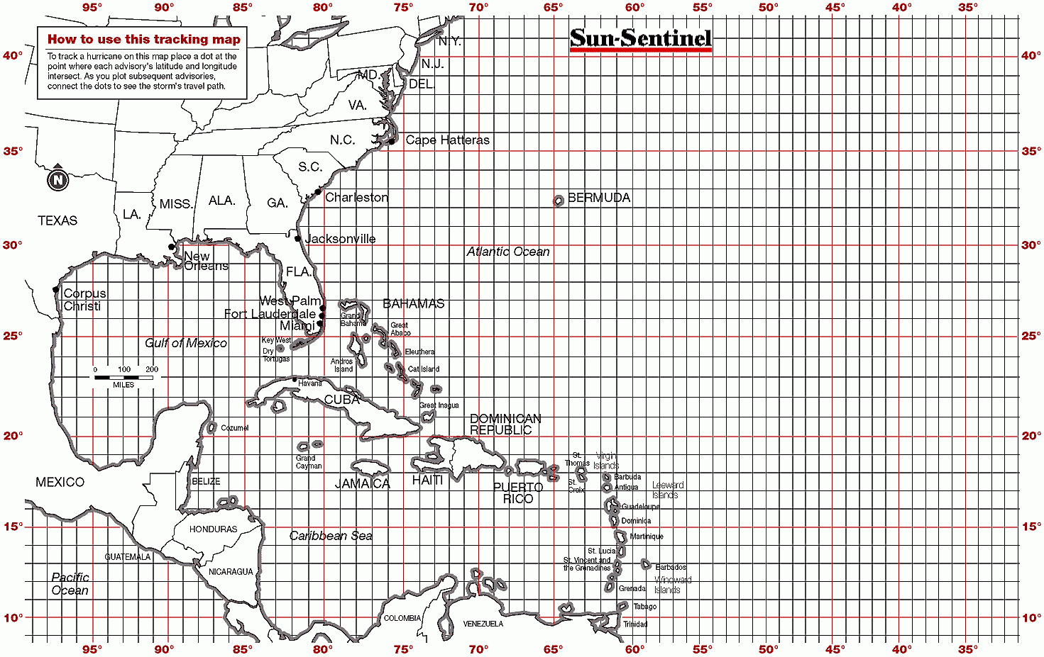 Hurricane Tracking Chart Printable