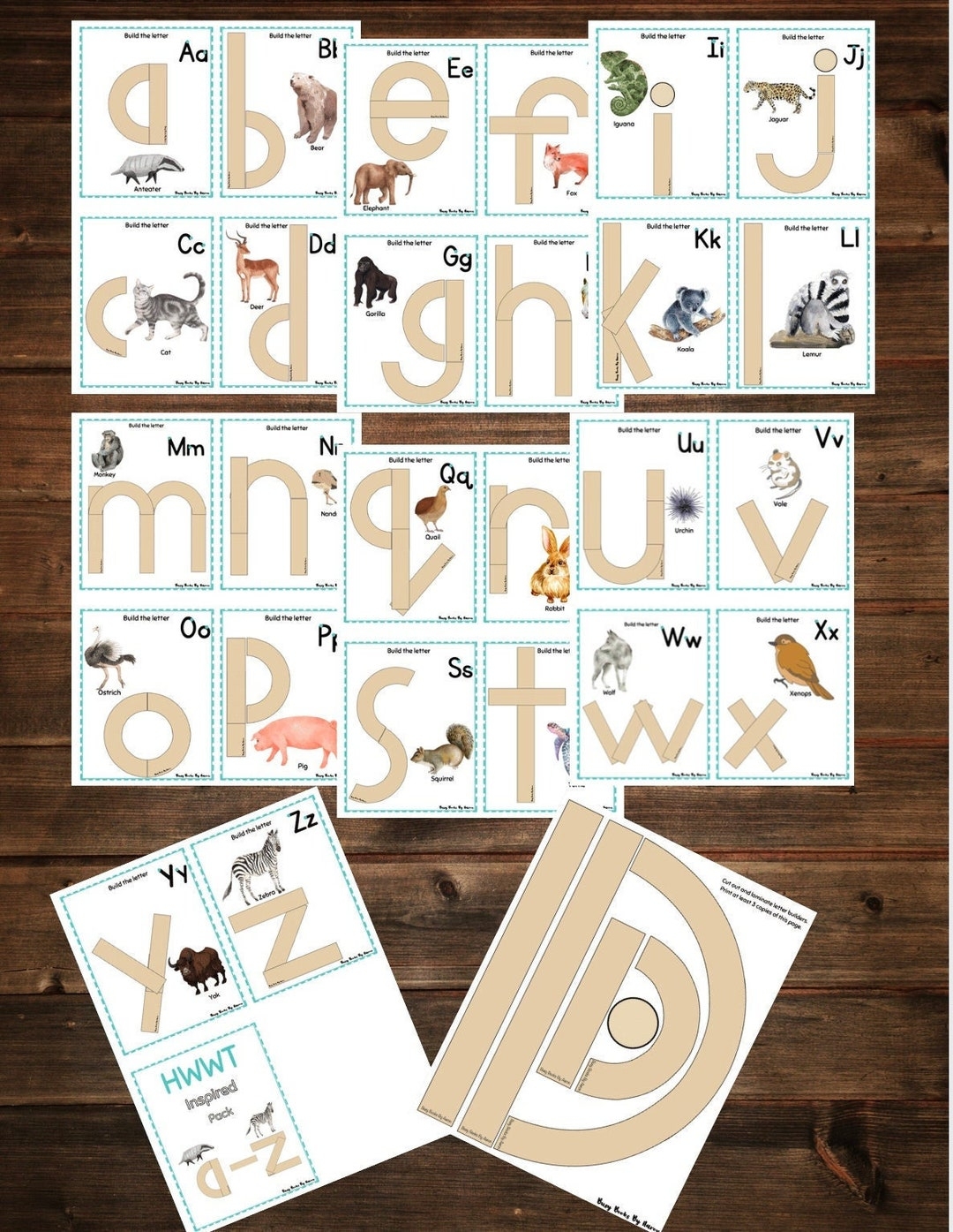 Handwriting Without Tears Inspired Lowercase Flashcards And Full Pages PDF Etsy Sweden