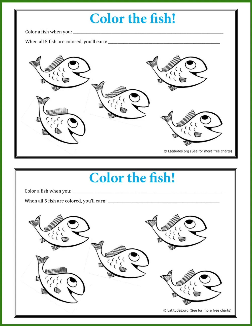 Fish Spawn Chart Printable