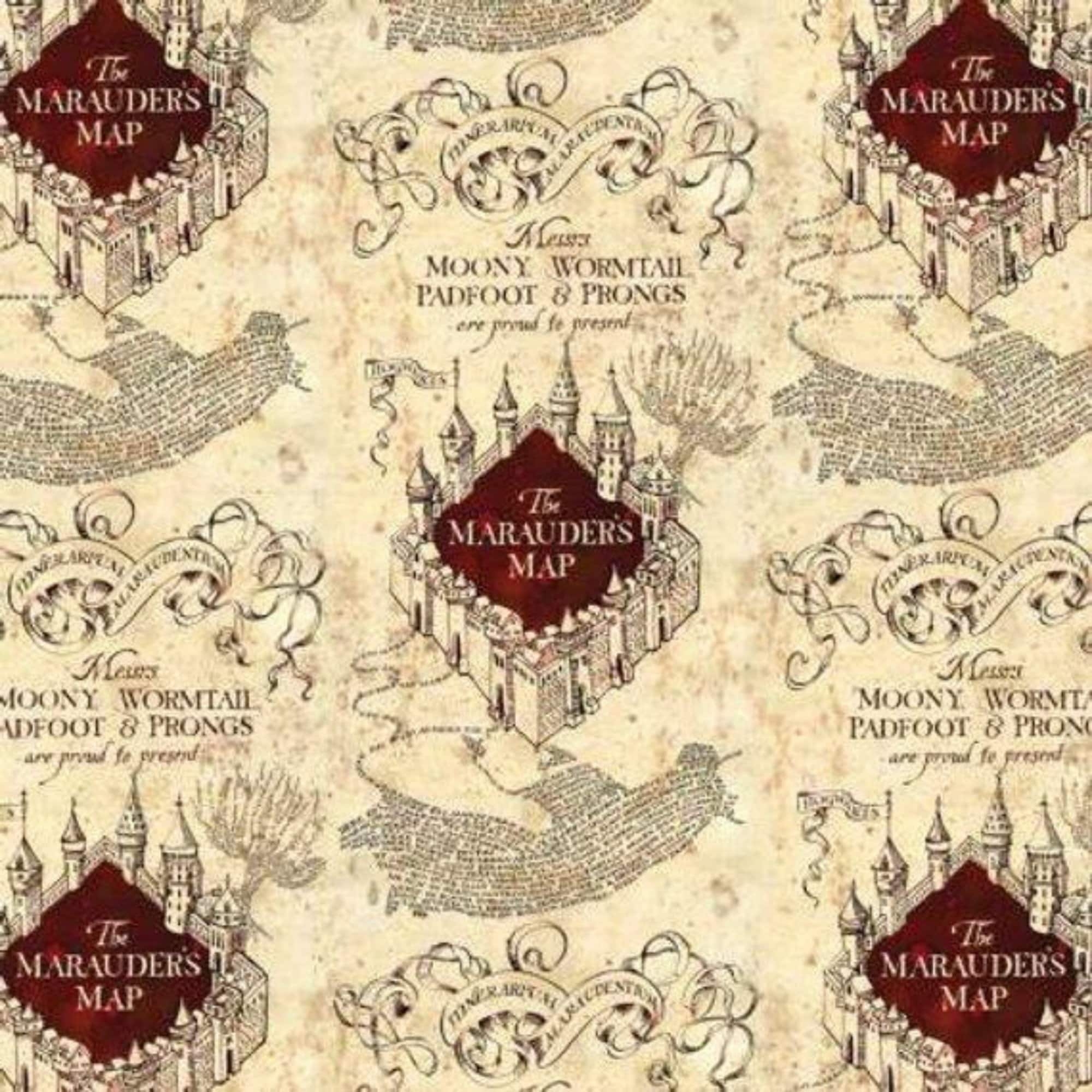 Harry Potter Marauders Map 100 Cotton Print Fabric Cream U0026 Wine 93 4 06 Etsy Harry Potter Marauders Map 100 Cotton Print Fabric Cream U0026 Wine 93 4 06 Etsy