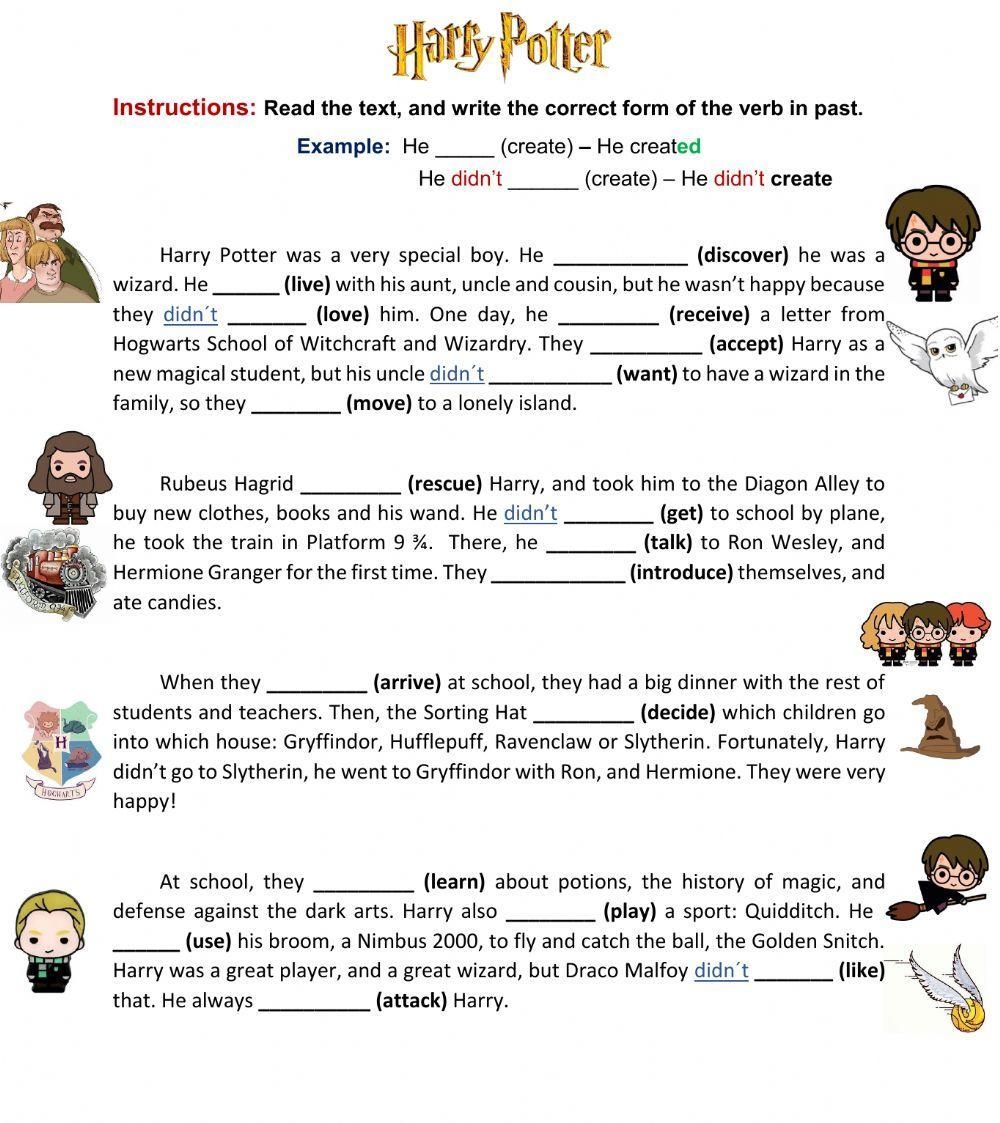 Harry Potter Story Worksheet Worksheets Library