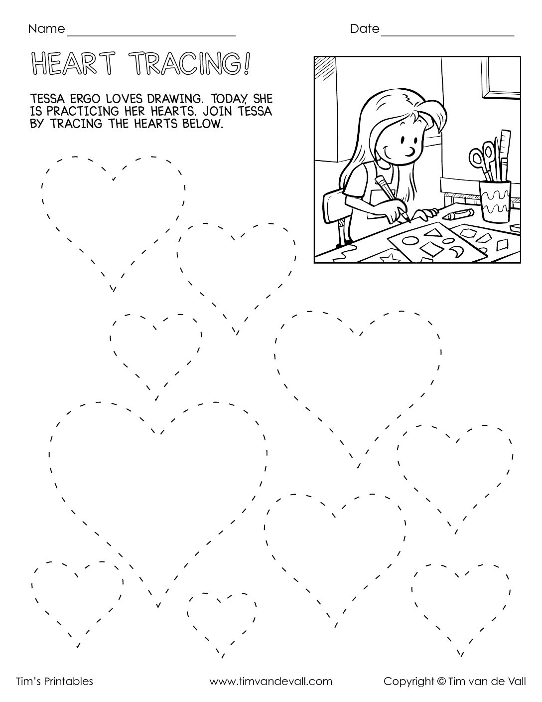 Printable Heart Worksheets