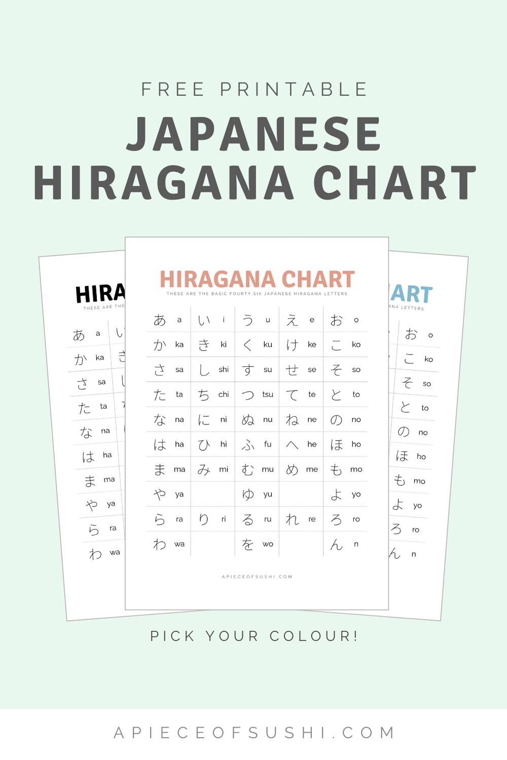 Kanji Chart Printable