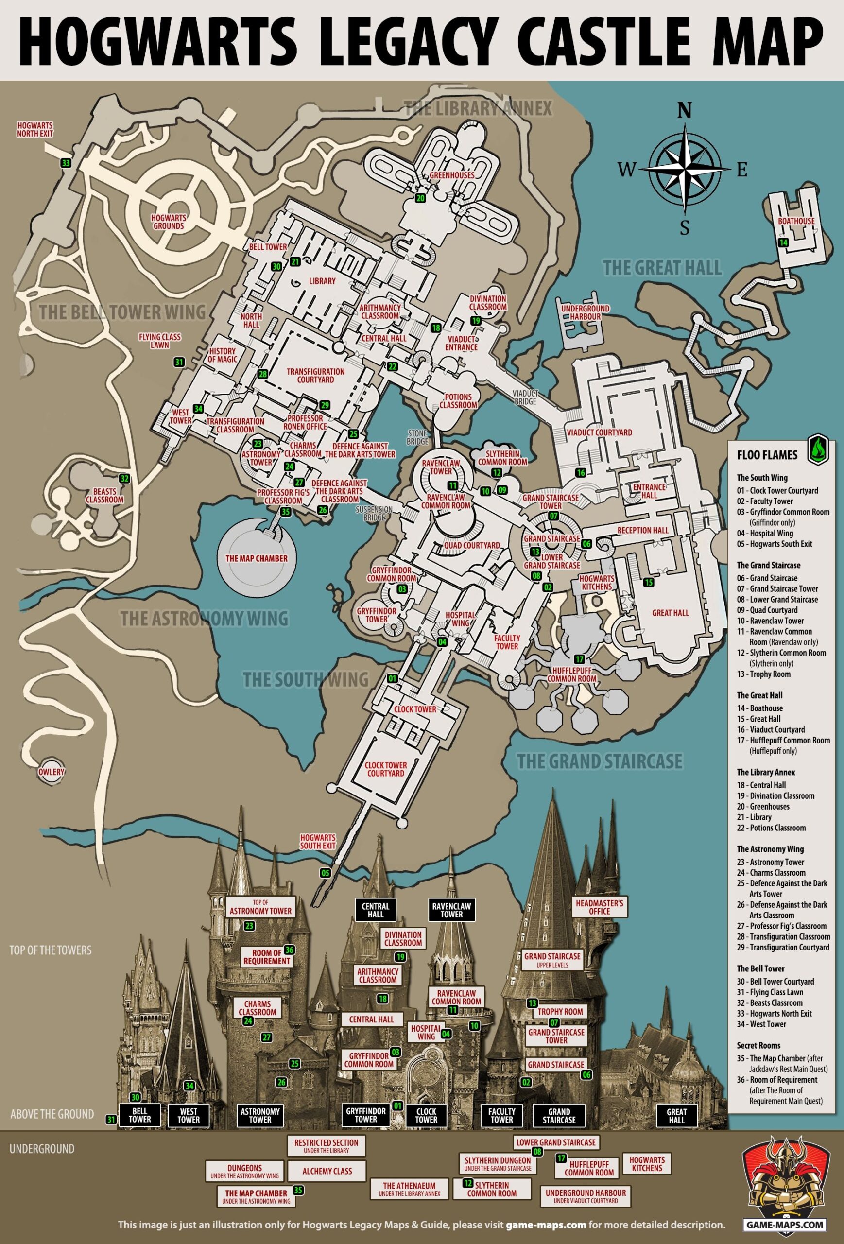 Hogwarts Legacy Map Of Hogwarts Castle