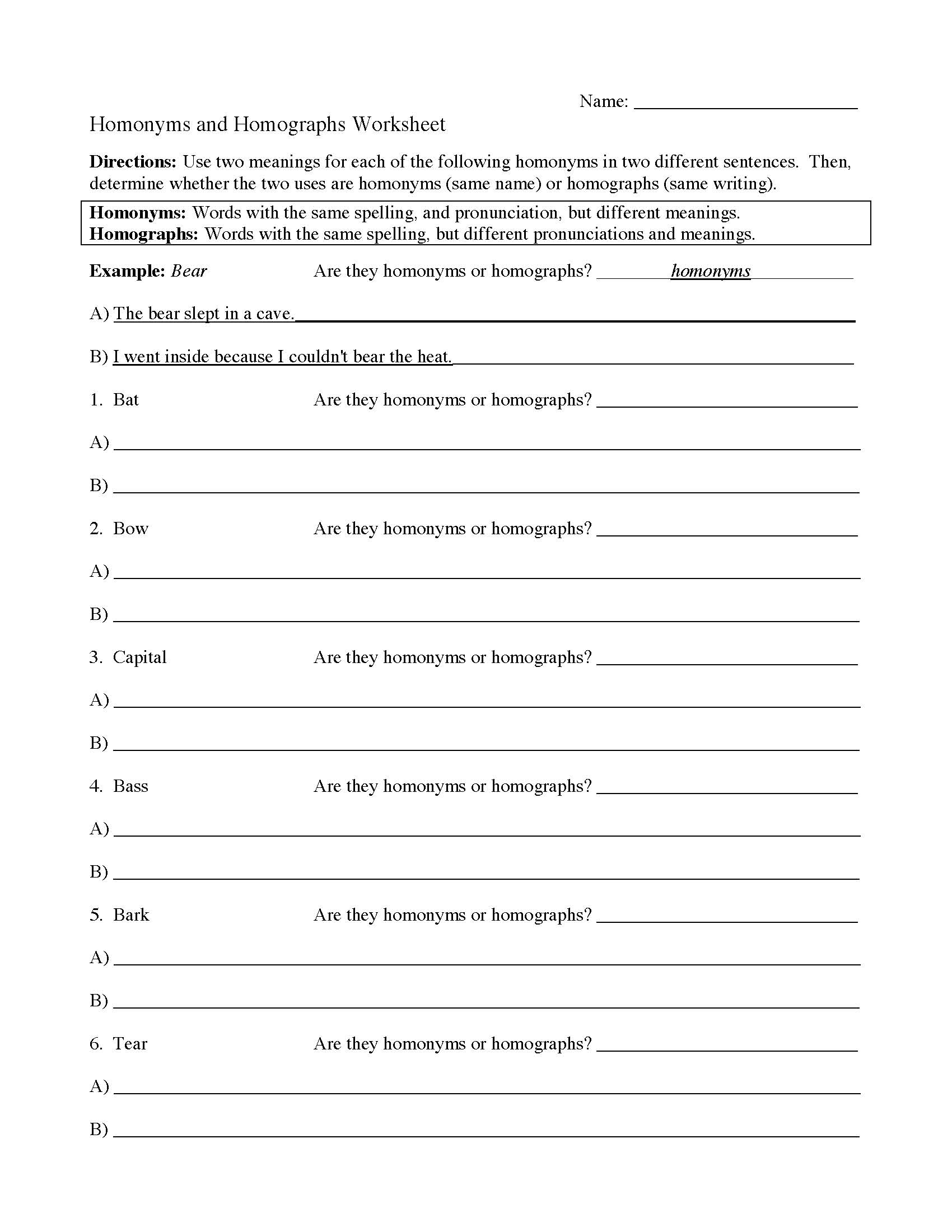Homophones Word Choice Worksheets Language Arts Activities