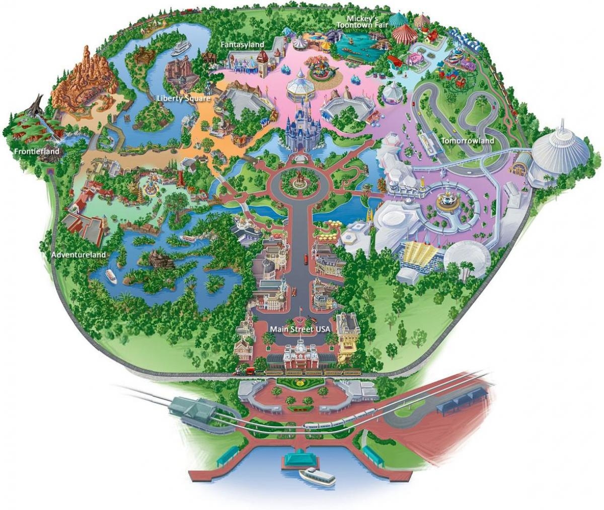 Hong Kong Disneyland Map Map Of Hong Kong Disneyland China 