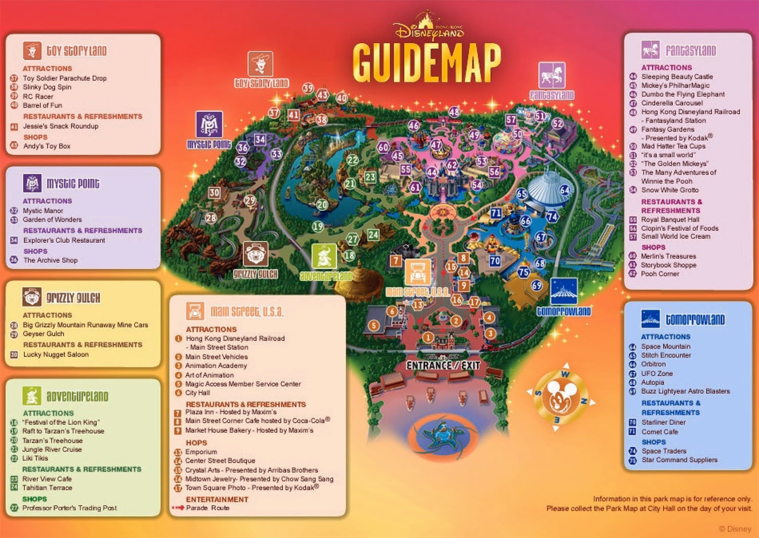 Hong Kong Disneyland Map The WANDER FULL LIFE