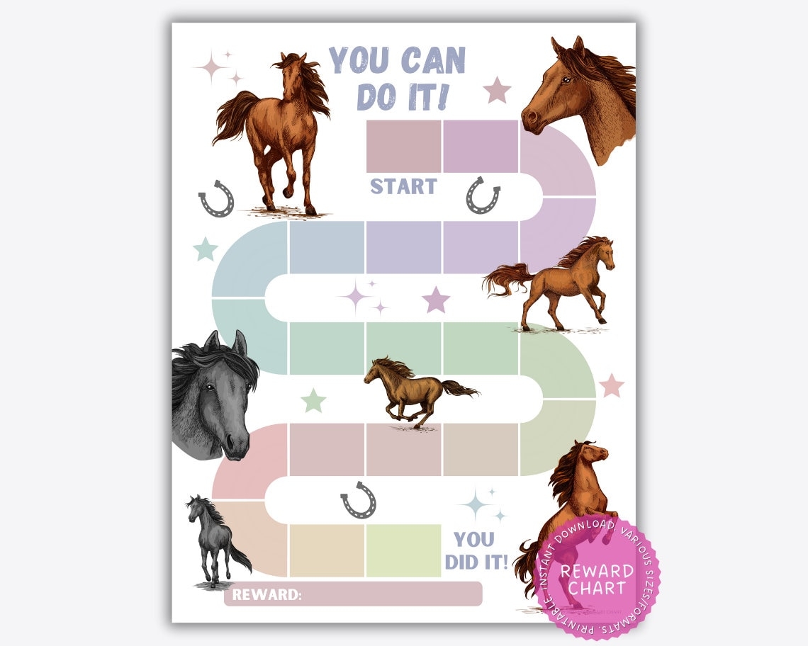 Horse Chore Chart Etsy