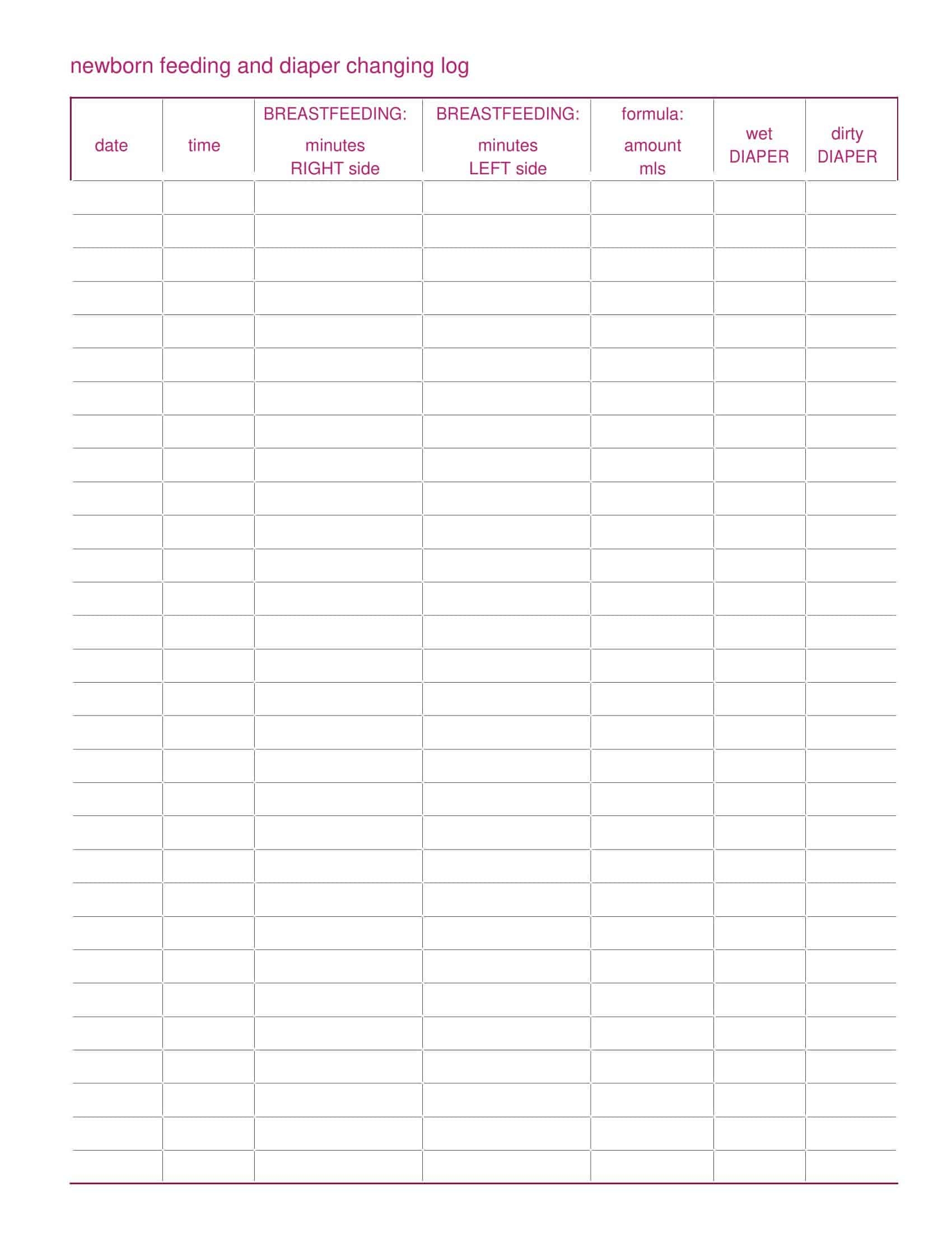 Hot Feeding Diaper Log Flash Sales