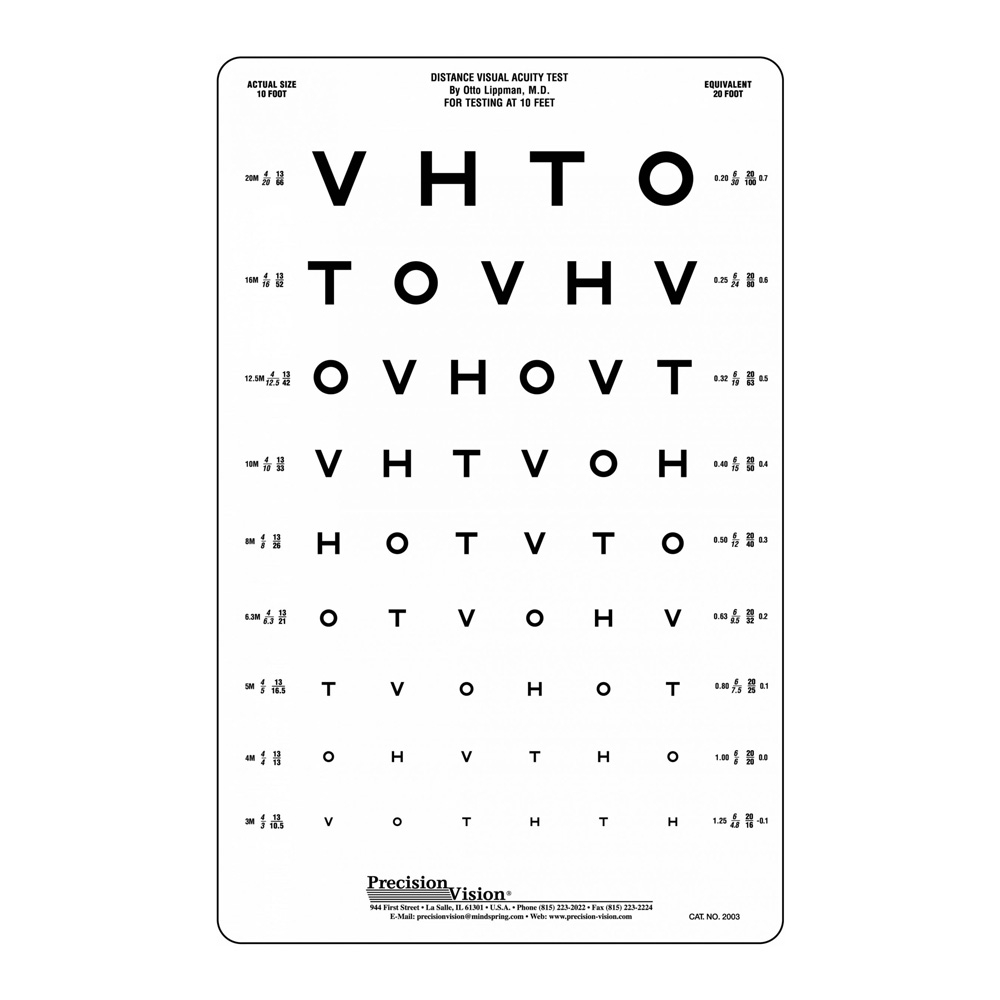 HOTV Eye Chart Vision Screening For Preschool Kindergarten