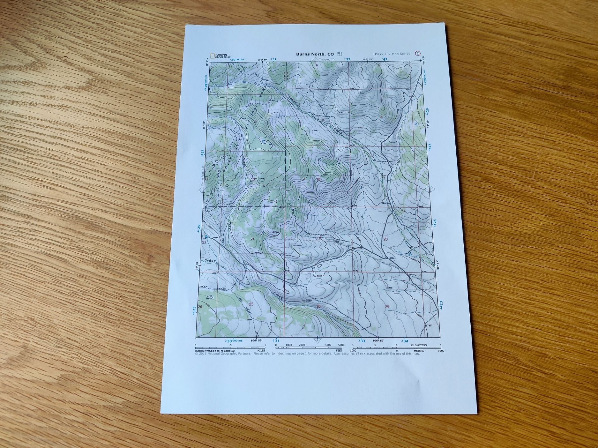 Printable Topographic Map
