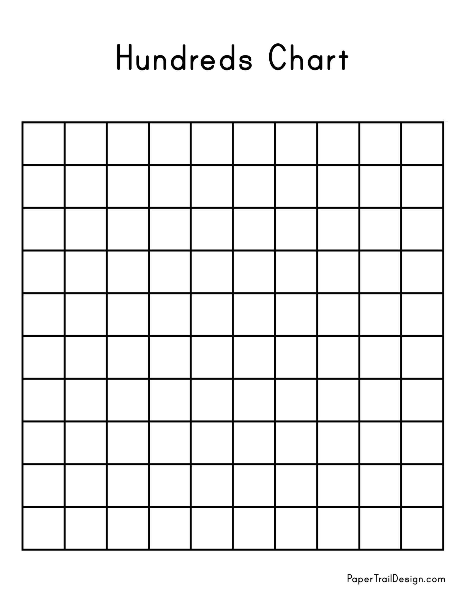 Color Hundreds Chart Printable
