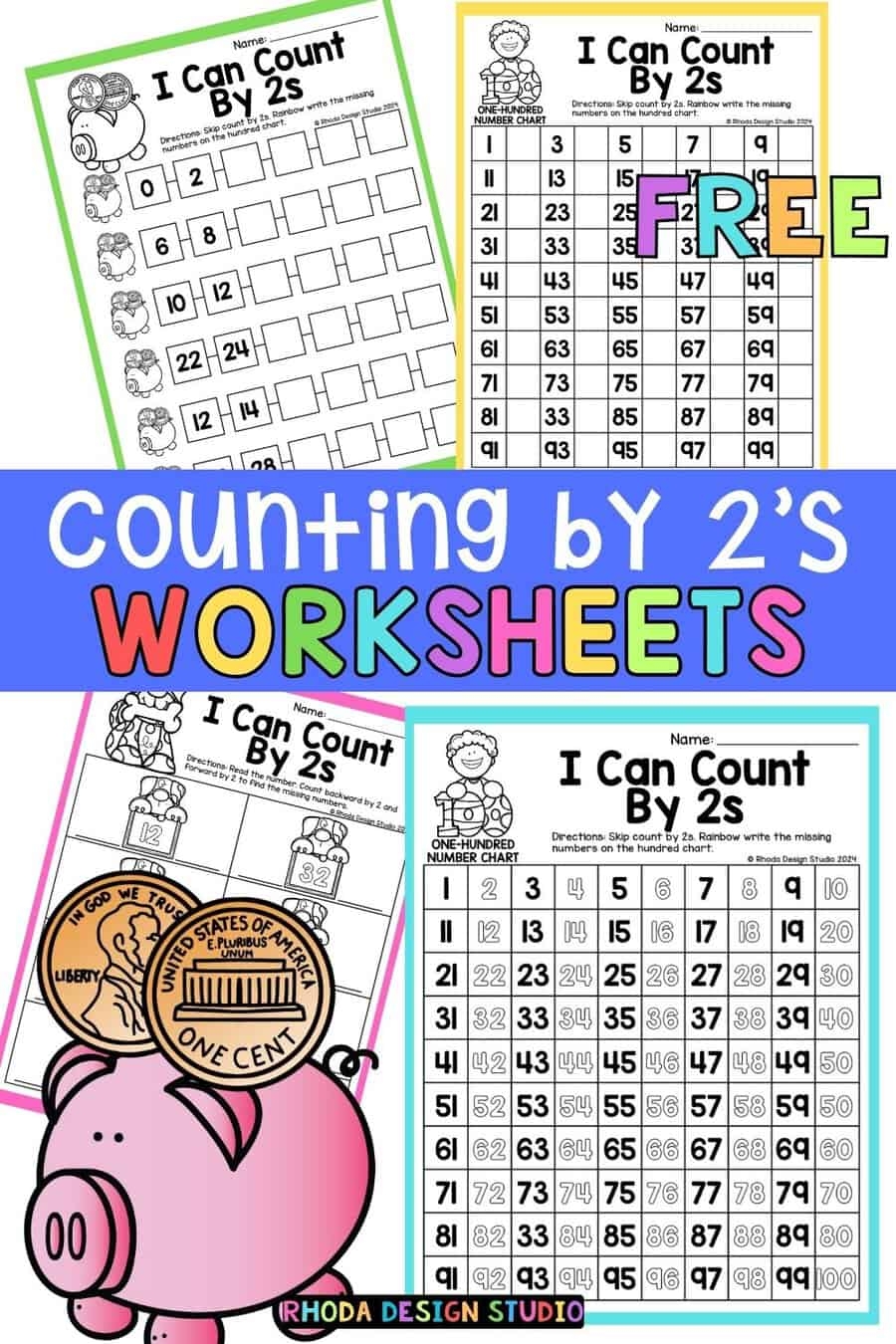 I Can Count Skip Counting By 2s Worksheets