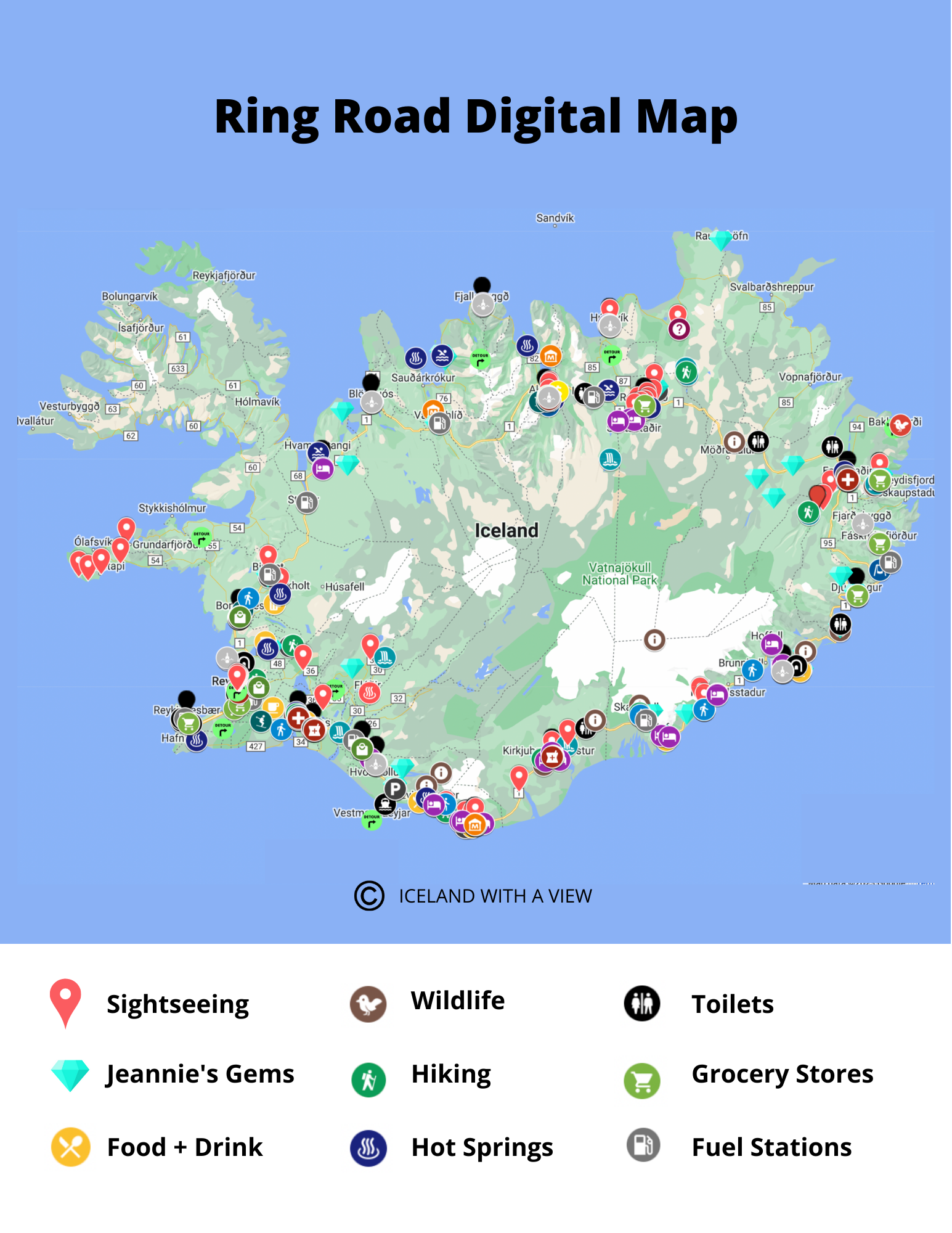 Iceland Ring Road Map Guide Iceland With A View