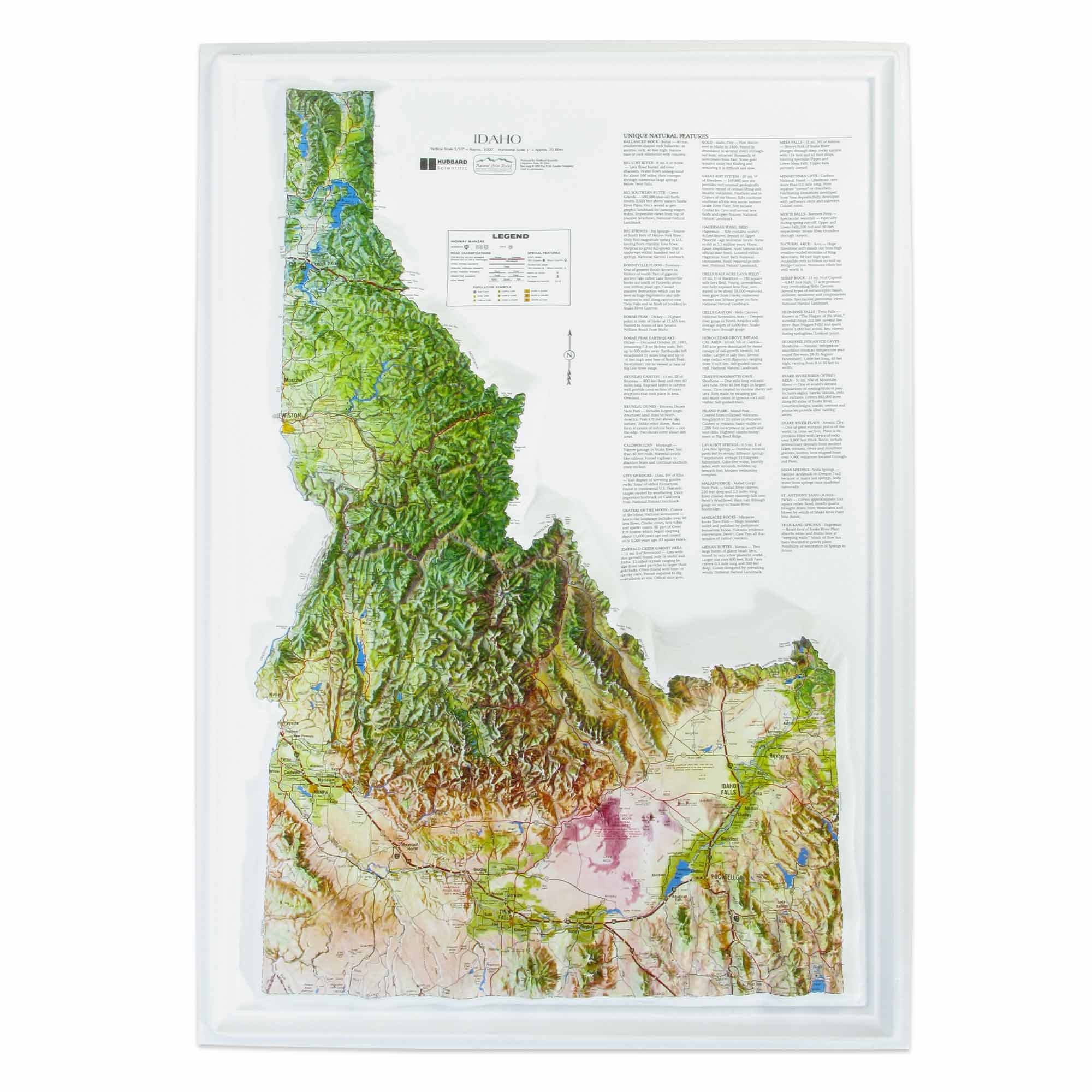 Idaho NCR Series Raised Relief Map By Hubbard Scientific Idaho NCR Series Raised Relief Map By Hubbard Scientific