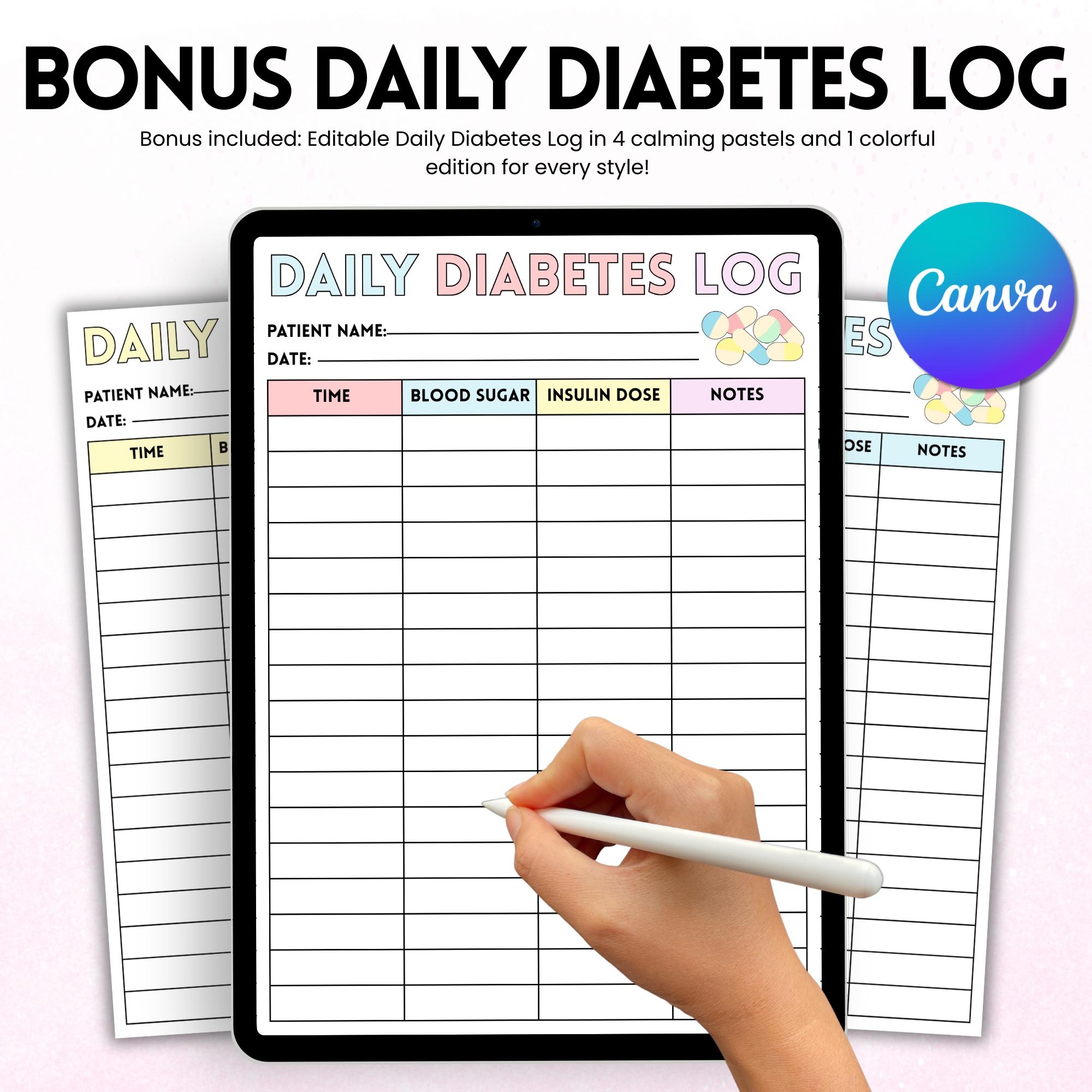 Insulin Types Cheat Sheet Bonus Daily Diabetes Log Insulin Study Guide Insulin Management Insulin Fact Sheet Digital Printable Etsy