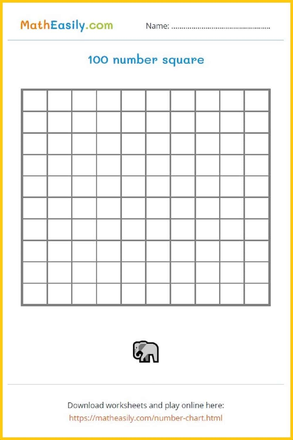 Interactive Hundreds Chart Game PRINTABLES