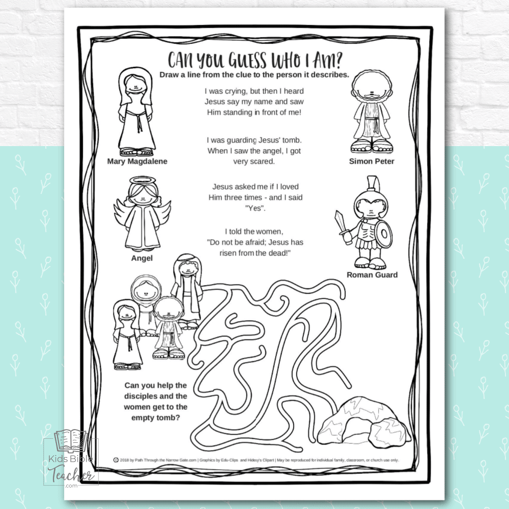 Free Printable Sunday School Worksheets