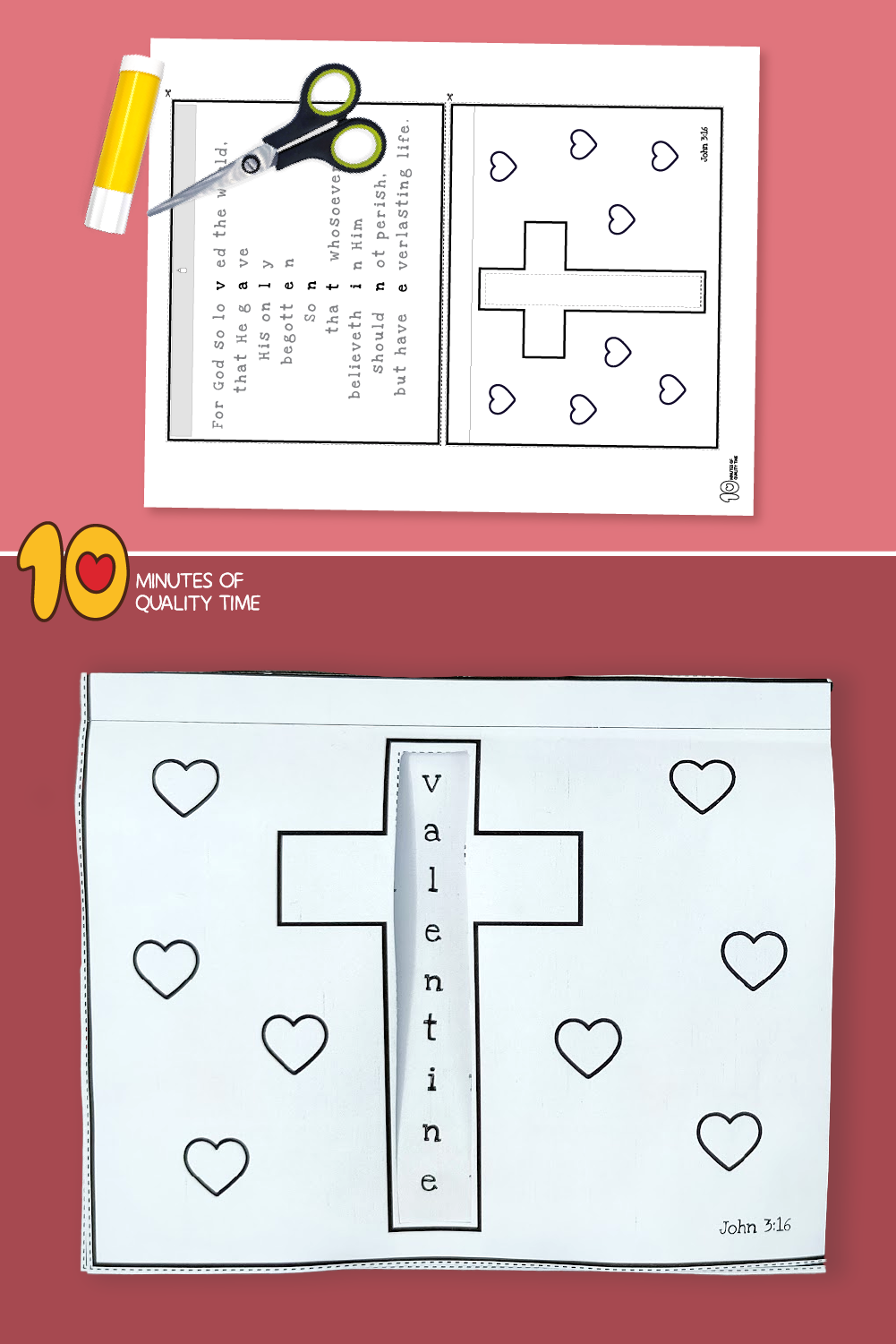 John 3 16 Valentine Craft 10 Minutes Of Quality Time
