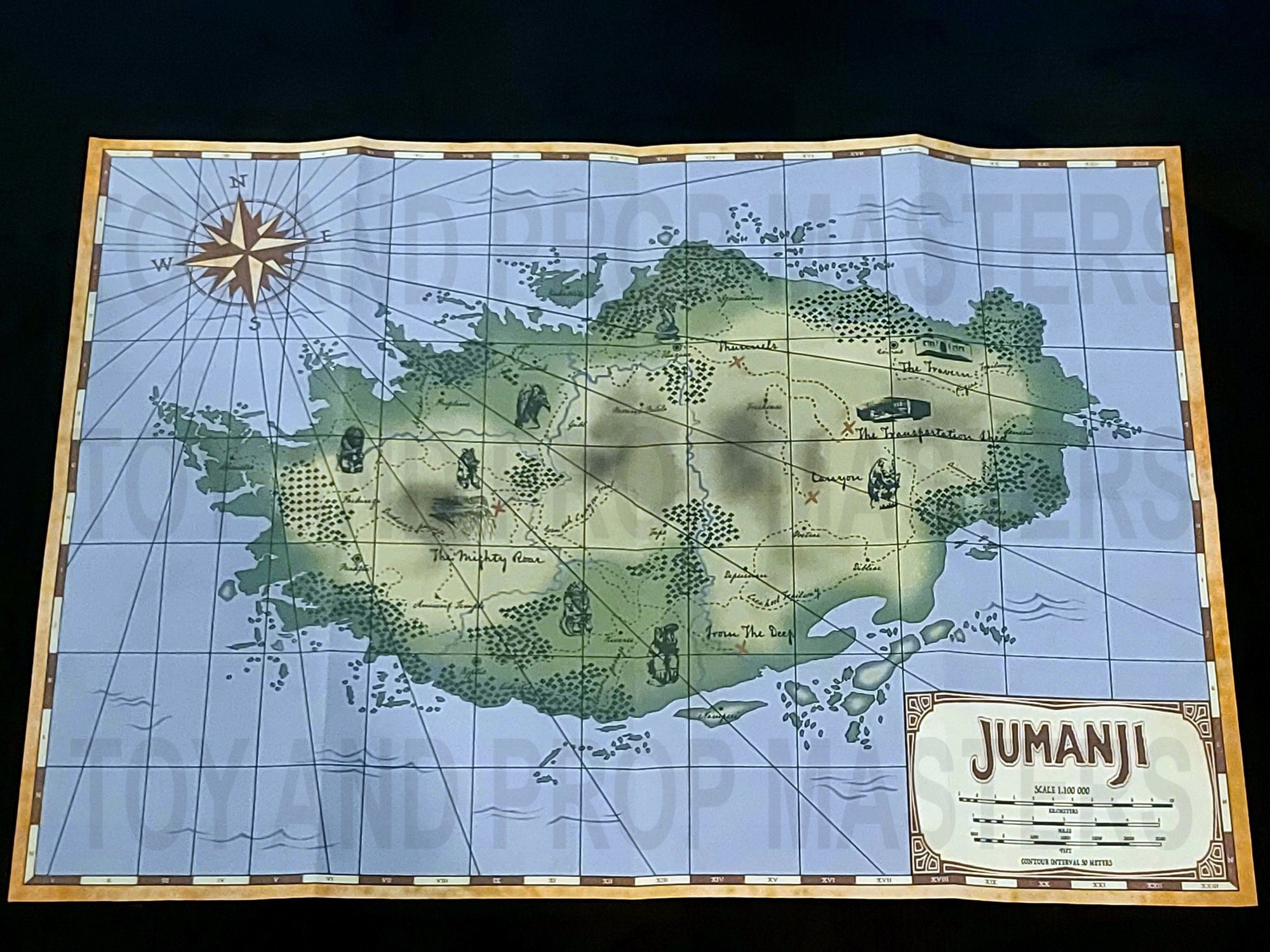 JUMANJI Film Replica Map Prop Welcome To The Jungle The Next Level Jack Black Professor Shelly Oberon Dr Smolder Bravestone Dwayne Johnson Etsy