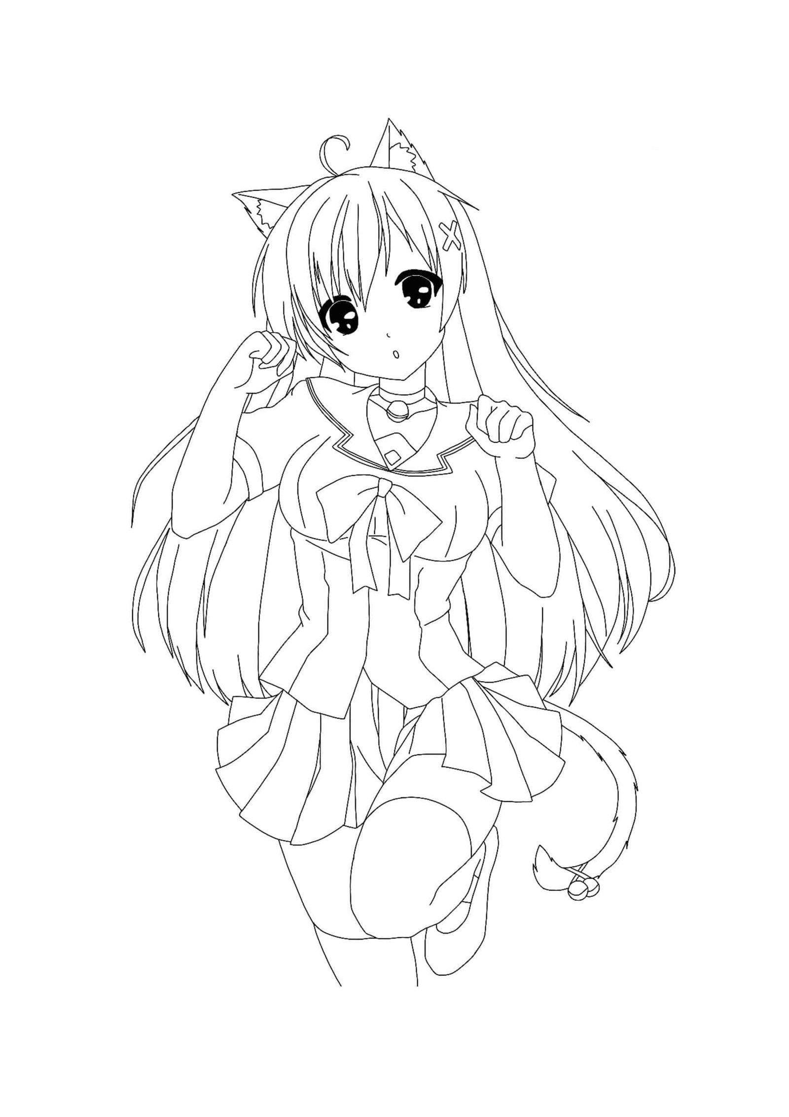 Kawaii Anime Coloring Pages 6 Free Printable Coloring Sheets 2021