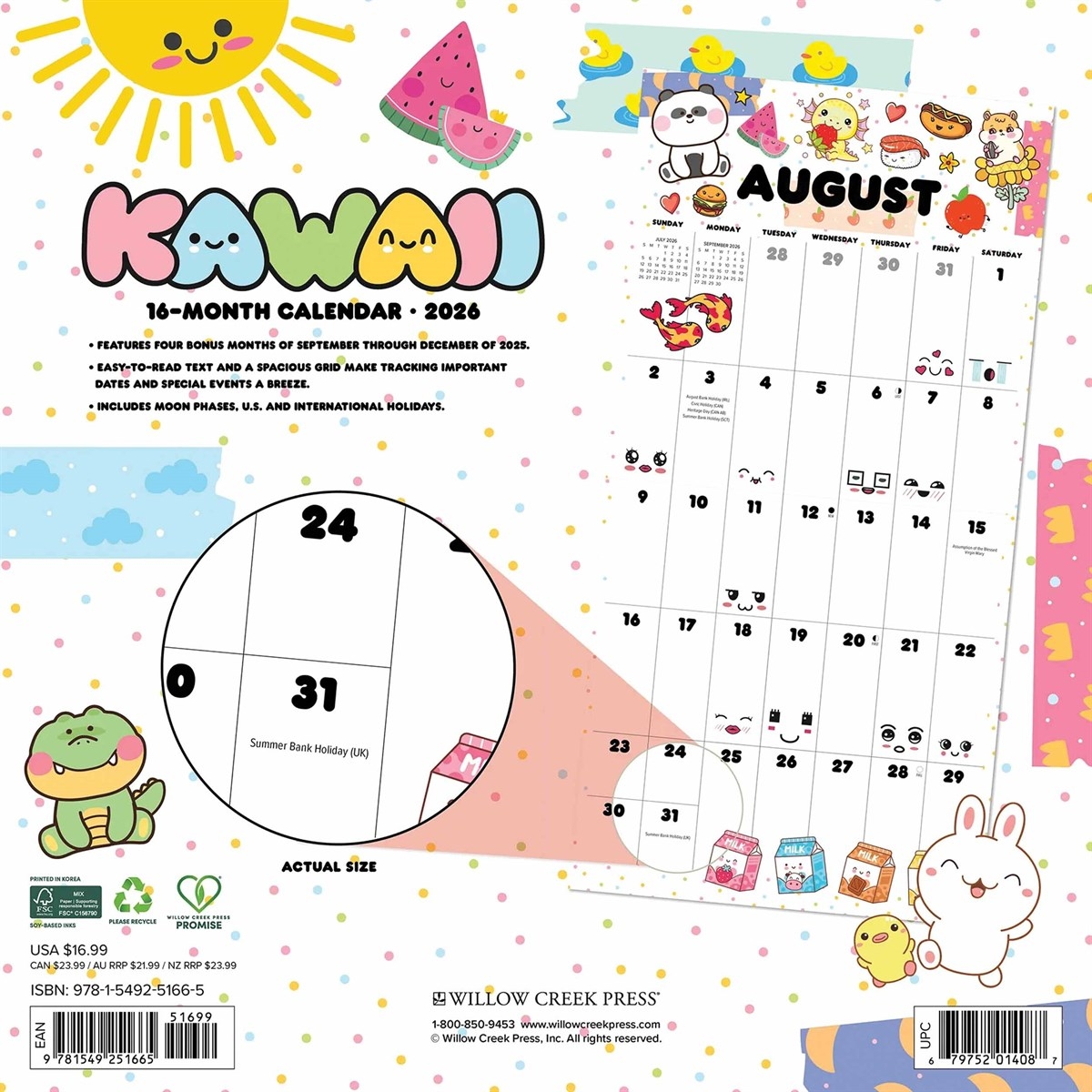 Kawaii Calendar 2026