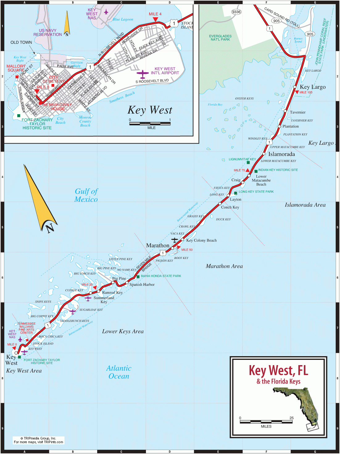Printable Street Map Of Key West Printable Street Map Of Key West