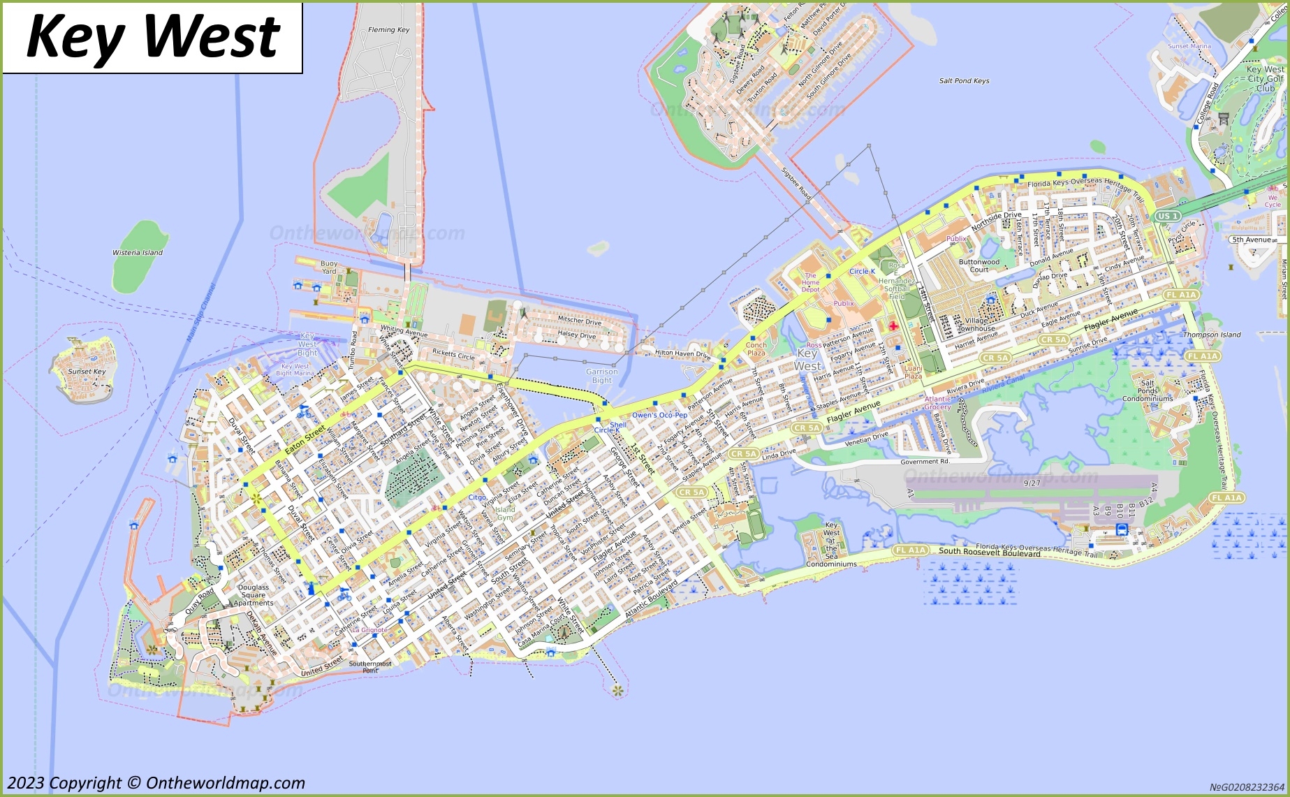Key West Map Florida U S Discover City Of Key West With Detailed Maps Key West Map Florida U S Discover City Of Key West With Detailed Maps