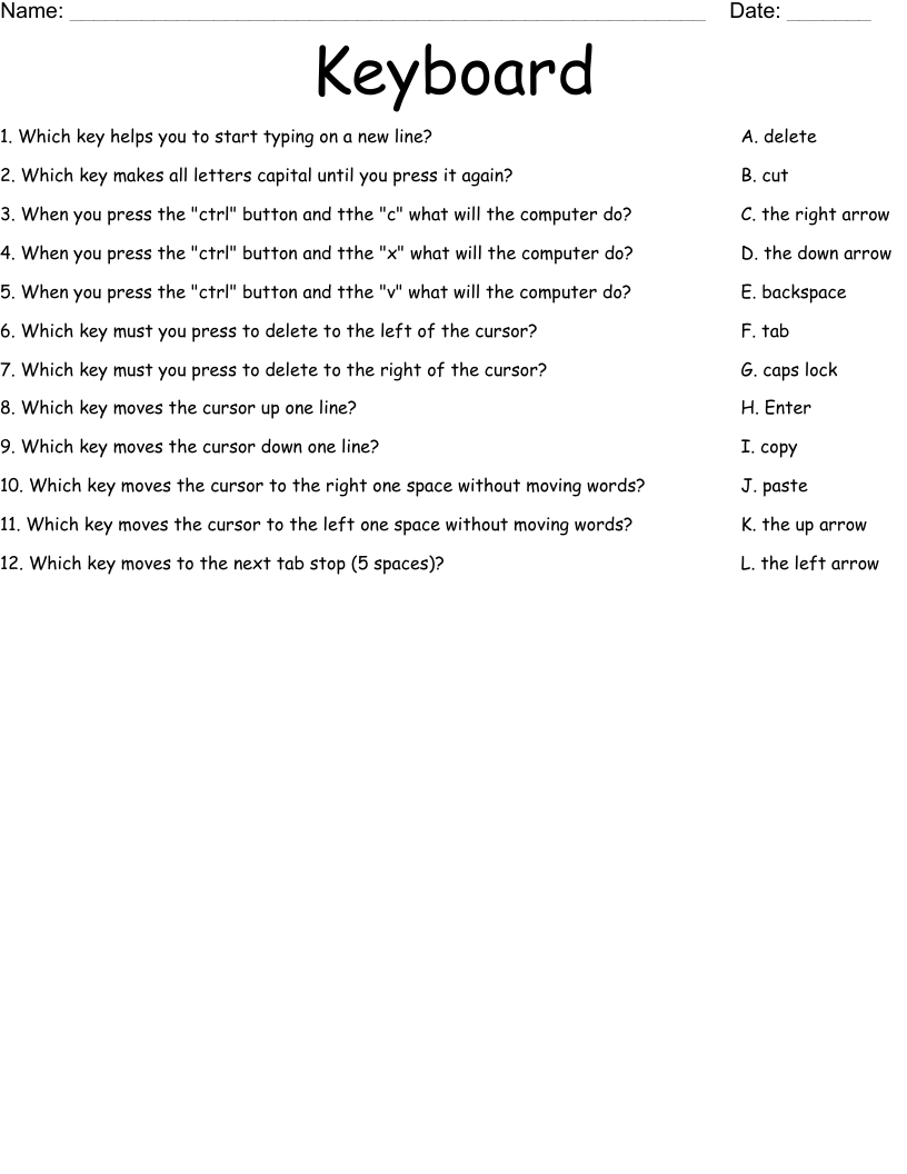 Free Printable Keyboarding Worksheets Free Printable Keyboarding Worksheets