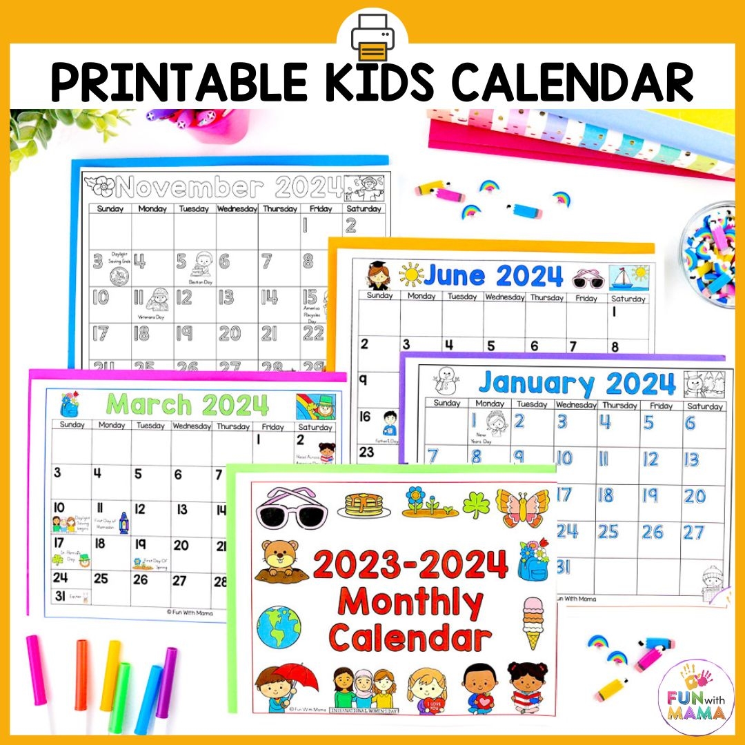 Preschool Calendar Printable