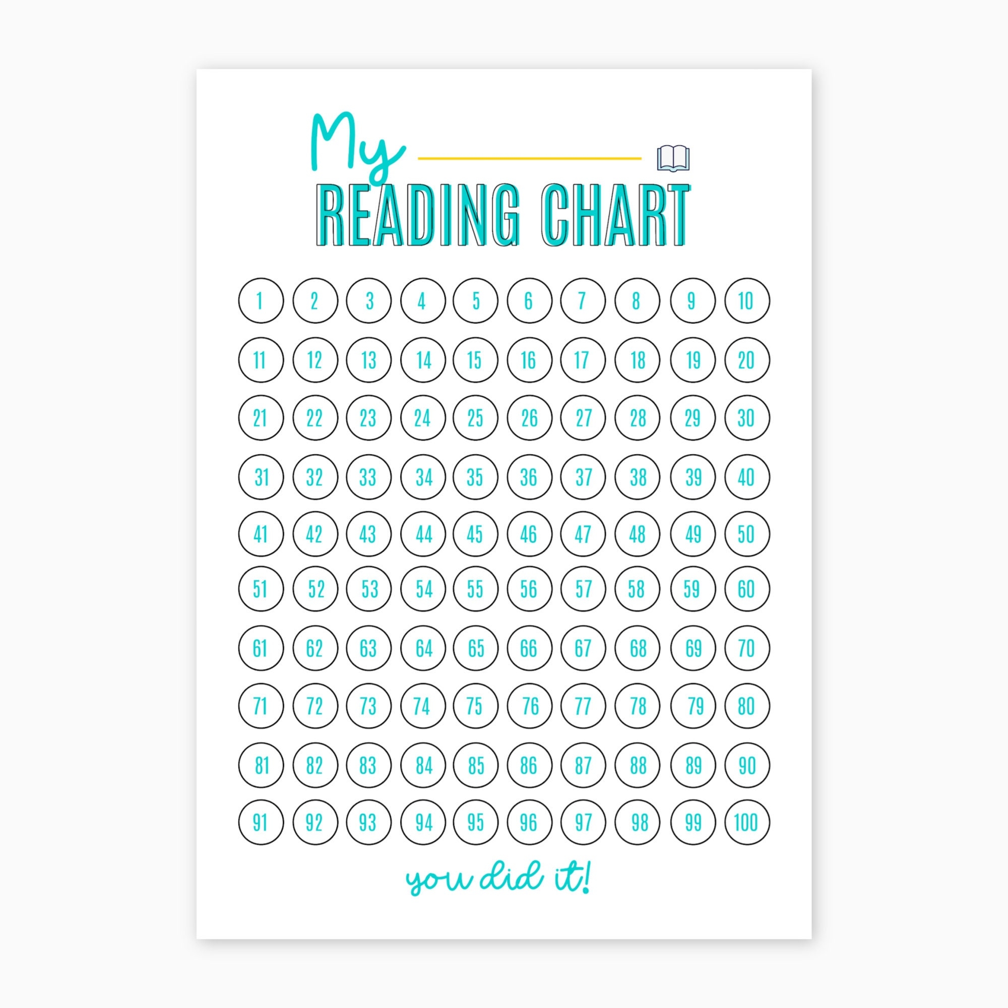 Reading Chart For Kids Free Printable
