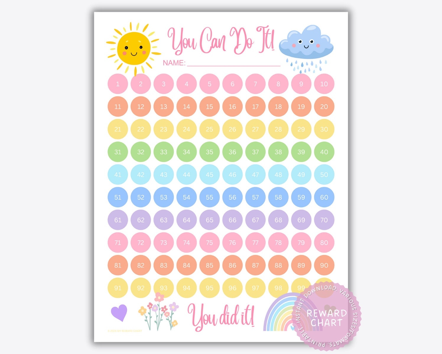 Kids Printable Reading Chart Reading Reward Chart Kids Reward Chart Rainbow Reading Chart Book Reward Chart Reading Progress Chart Etsy