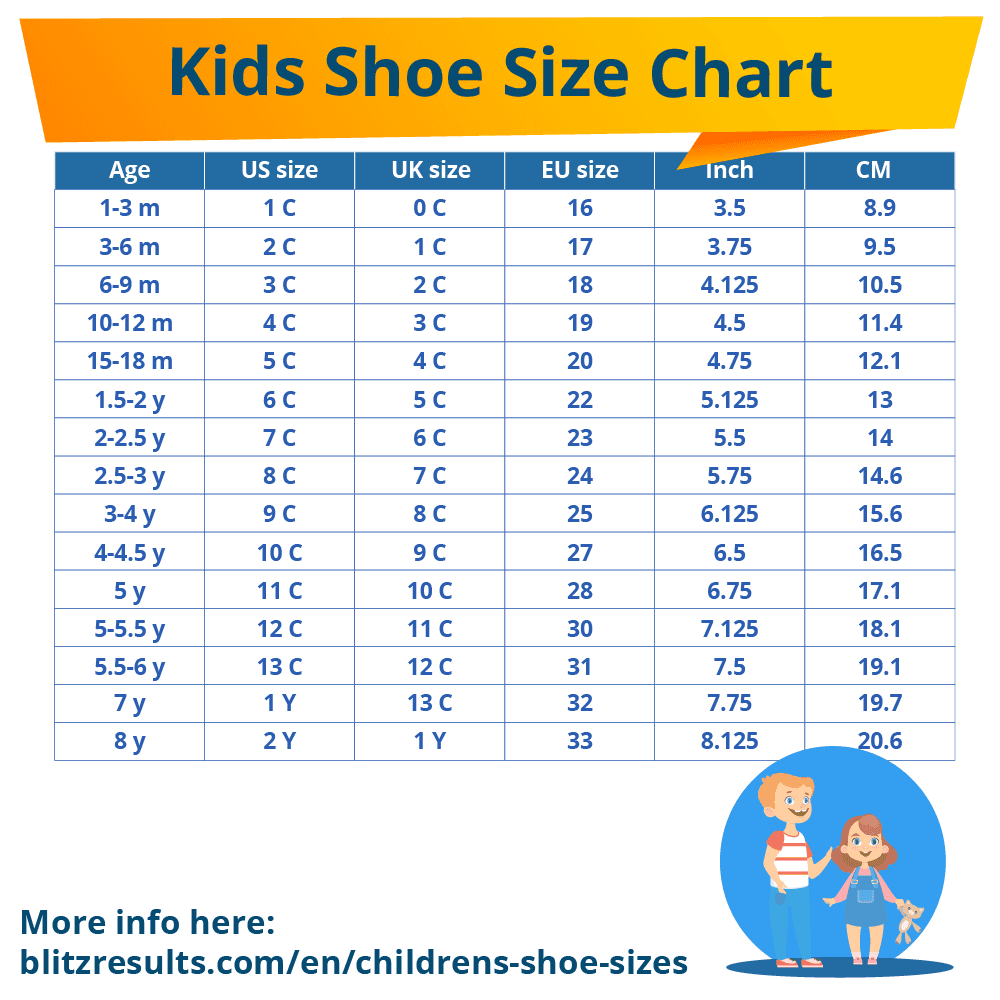 Kids Shoe Size Chart Children s Shoe Sizes The Easy Way Kids Shoe Size Chart Children s Shoe Sizes The Easy Way