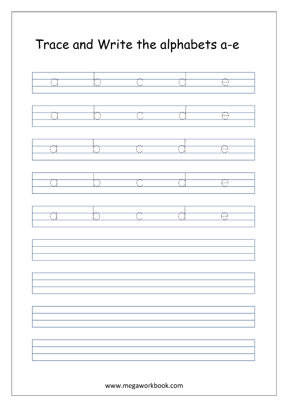 Kindergarten Alphabet Worksheets Free Printable Alphabet Worksheets Alphabet Writing Worksheets Small Letters Lowercase MegaWorkbook