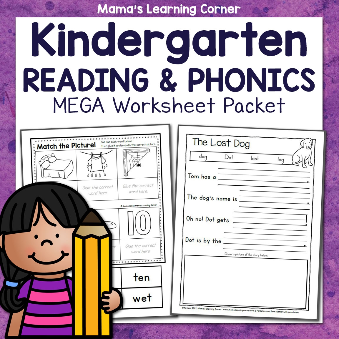 Kindergarten Reading And Phonics Packet 1