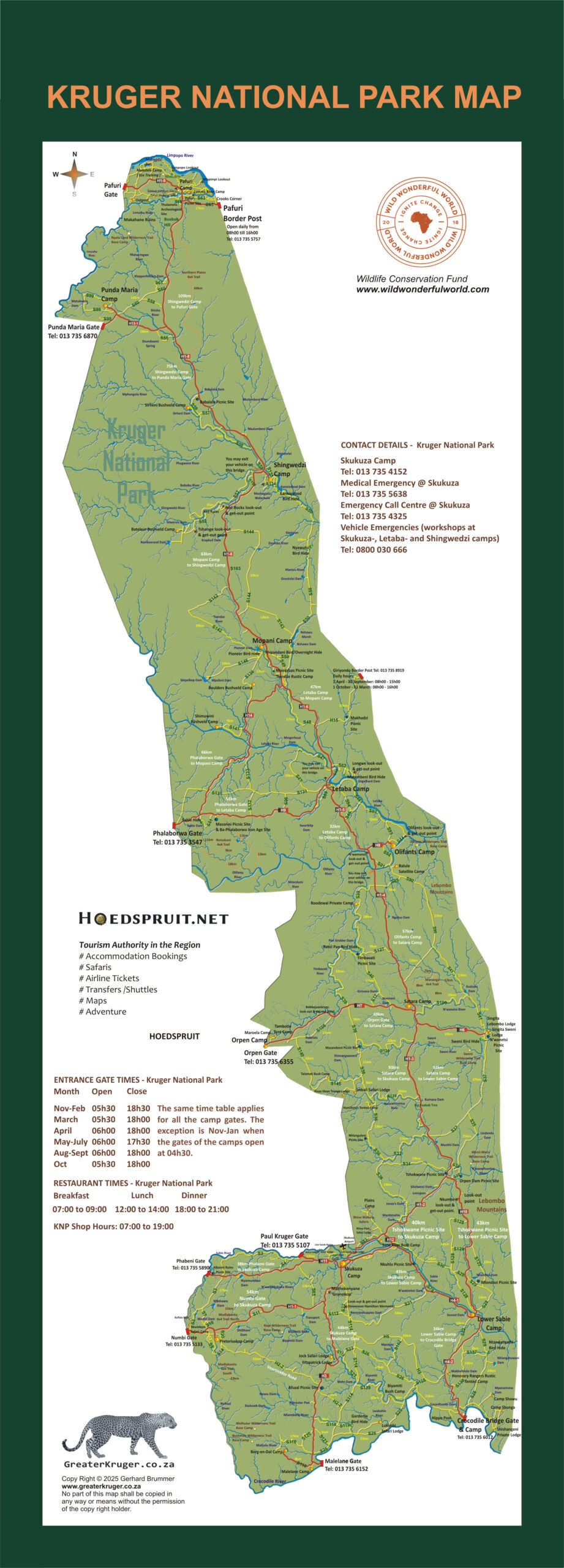 Kruger National Park Map 2025 Greater Kruger