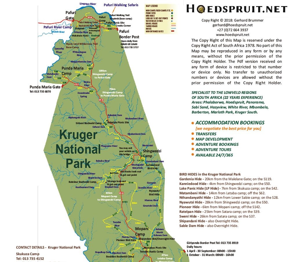 Kruger National Park Map Greater Kruger
