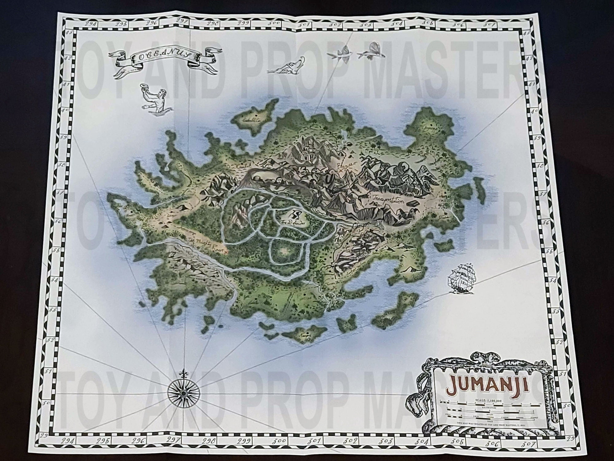 LARGE FINEST JUMANJI Film Replica Map Prop Welcome To The Jungle The Next Level Jack Black Professor Shelly Oberon Dr Smolder Dwayne Johnson Etsy