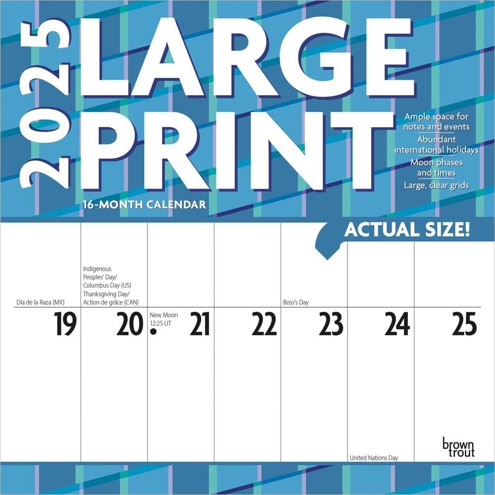 Extra Large Printable Calendar