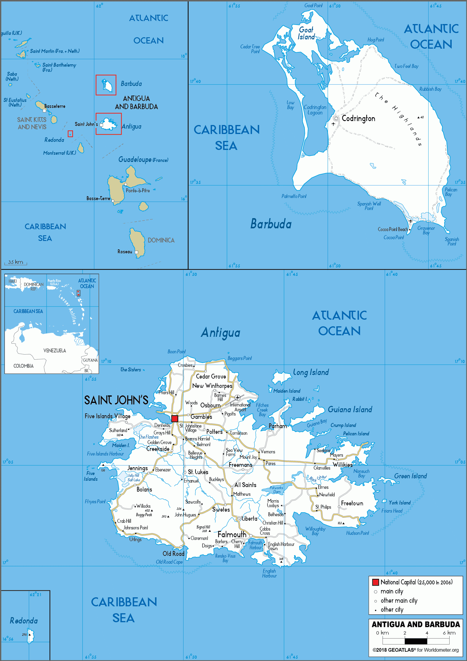 Printable Map Of Antigua