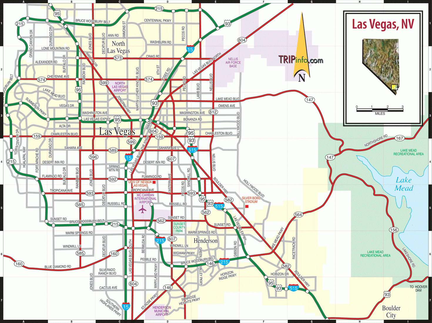 Las Vegas Tourist Map Printable