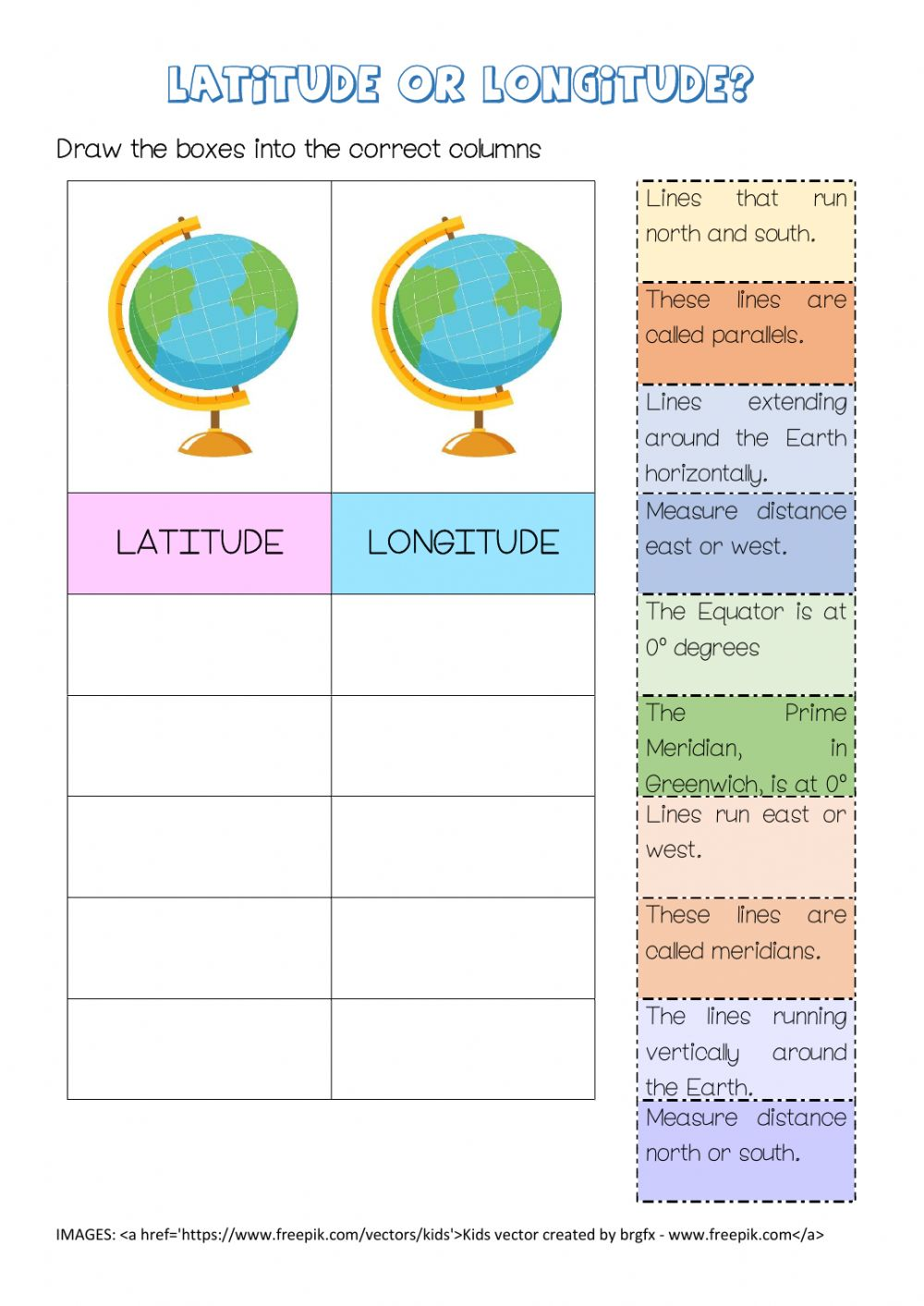 Latitude Vs Longitude Worksheet Worksheets Library