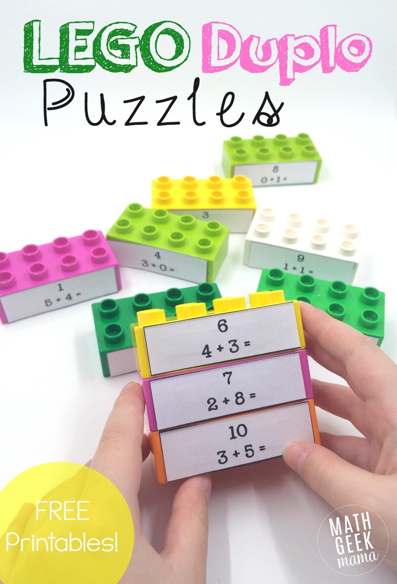 LEGO Duplo Math Puzzles FREE Printables 